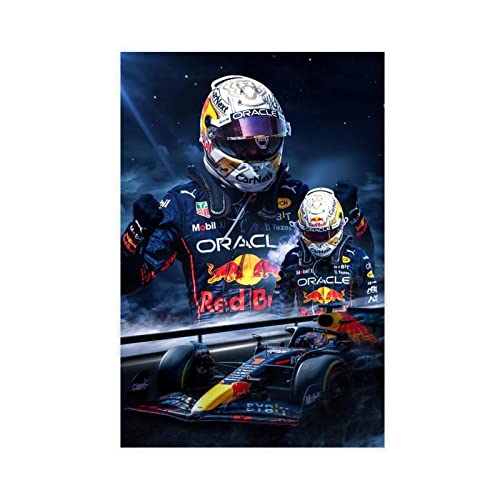 RIKCAT Formula 1 Driver Max Verstappen Poster Leinwand Poster Schlafzimmer Dekor Sport Landschaft Büro Zimmer Dekor Geschenk Unrahmen-Stil 40 x 60 cm von RIKCAT