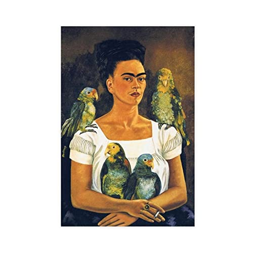 RIKCAT Frida Kahlo Maler-Poster, Leinwand, Poster, Wandkunst, Dekor, Bild, Gemälde für Wohnzimmer, Schlafzimmer, Dekoration, ungerahmt, 20 x 30 cm von RIKCAT