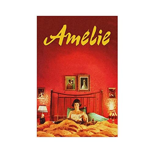 RIKCAT Klassisches Filmposter Amelie auf Leinwand, Poster, Wandkunst, Dekordruck, Bild, Gemälde für Wohnzimmer, Schlafzimmer, Dekoration, ungerahmt, 30 x 45 cm von RIKCAT