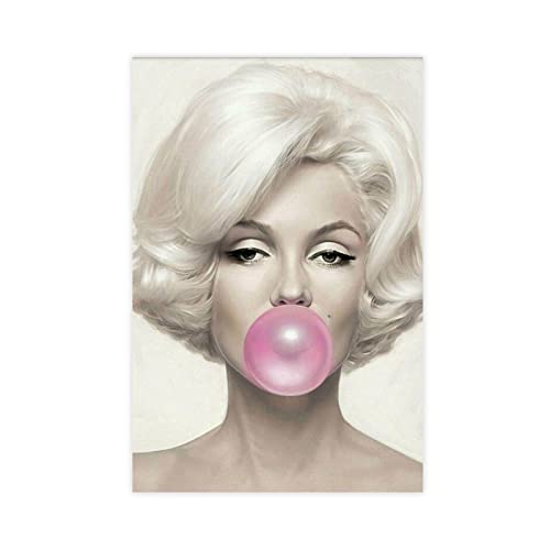 RIKCAT Marilyn Monroe Bubble Gum Poster, Leinwand, Poster, Schlafzimmer, Dekoration, Sport, Landschaft, Büro, Raumdekoration, Geschenk, ungerahmt, 20 x 30 cm von RIKCAT