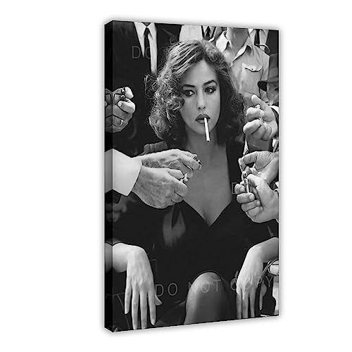 RIKCAT Monica Bellucci 2 Leinwandposter Schlafzimmer Dekor Sport Landschaft Büro Zimmer Dekor Geschenk Rahmenstil 30 x 45 cm von RIKCAT