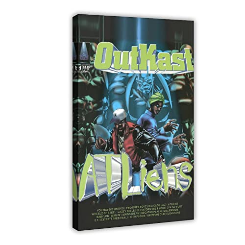 RIKCAT OutKast – ATLiens Leinwand-Poster, Wandkunst, Dekordruck, Bild Gemälde für Wohnzimmer, Schlafzimmer, Dekoration, Rahmen-Stil, 20 x 30 cm von RIKCAT