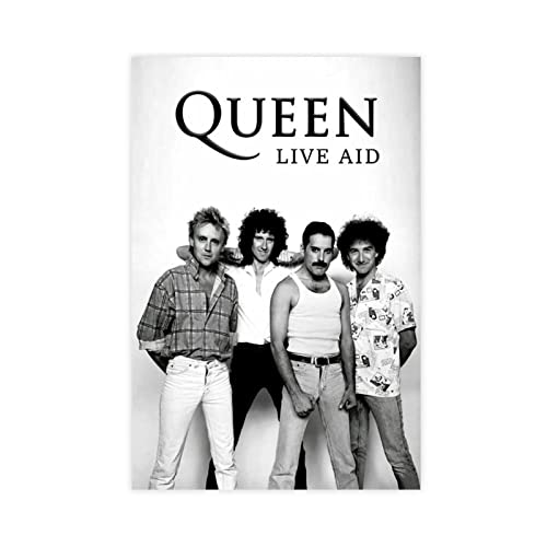 RIKCAT Queen Band Rock Poster Leinwand Poster Schlafzimmer Dekor Sport Landschaft Büro Zimmer Dekor Geschenk ungerahmt 30 x 45 cm von RIKCAT