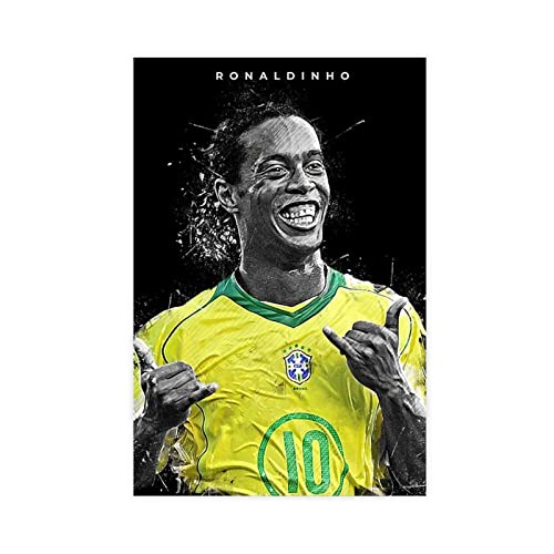 RIKCAT Ronaldinho Poster auf Leinwand, Wandkunst, Dekordruck, Bild, Gemälde für Wohnzimmer, Schlafzimmer, Dekoration, ungerahmt, 40 x 60 cm von RIKCAT