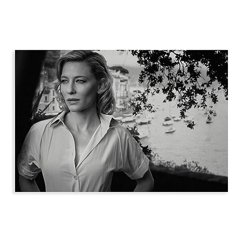 RIKCAT Schauspieler Cate Blanchett Poster Leinwand Poster Schlafzimmer Dekor Sport Landschaft Büro Zimmer Dekor Geschenk ungerahmt 30 x 45 cm von RIKCAT