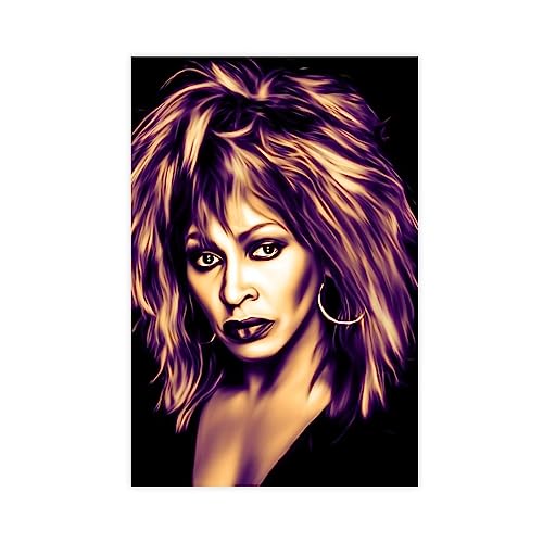 RIKCAT Tina Turner 4 Leinwand-Poster, Wandkunst, Dekordruck, Bild, Gemälde für Wohnzimmer, Schlafzimmer, Dekoration, ungerahmt, 50 x 75 cm von RIKCAT