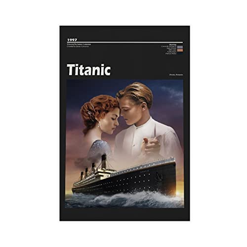RIKCAT Titanic-Poster auf Leinwand, Schlafzimmer, Dekoration, Sport, Landschaft, Büro, Raumdekoration, Geschenk, ungerahmt, 40 x 60 cm von RIKCAT