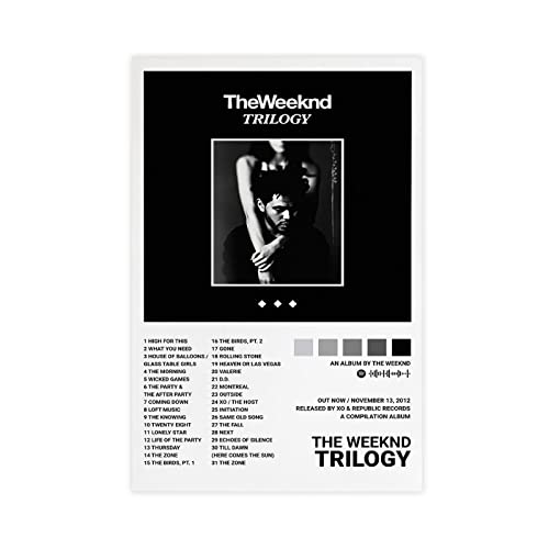 RIKCAT Weeknd Poster Trilogie Album Cover Leinwand Poster Schlafzimmer Dekor Sport Landschaft Büro Zimmer Dekor Geschenk Unrahmen-Stil 40 x 60 cm von RIKCAT