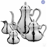 Kaffeegeschirr "Donizetti" - Hammered- 6 Personen 925 Sterling, Silber Made in Italy, Mit Zaramella Argenti Echtheitszertifikat von RILEGJewellery