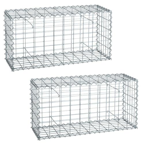 Gabionen 100x50x30 cm 2er Set Stein Korb Gitter Metall Wand Draht Sichtschutz Gabionen 100x50x30 cm 2er Set Stein Korb Gitter Metall Wand Draht Sichtschutz von RILOOP