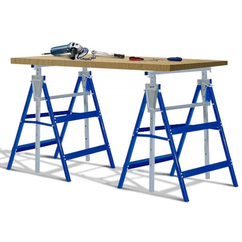 Gerüstbock Unterstellbock 2pcs Set Höhenverstellbar Klappbock Böcke Max 400kg von RILOOP