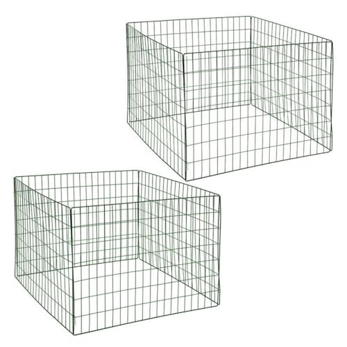 Komposter Metall Drahtgitter 2 er Set Gartenkomposter 90x90x70 cm Gitter Draht von RILOOP
