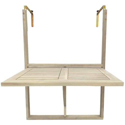 RILOOP Balkonhängetisch Balkontisch Hängetisch Klapptisch Balkon Tisch Weiß Klappbar von RILOOP