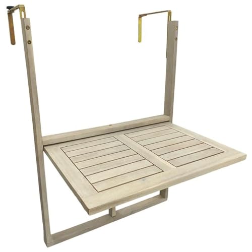 RILOOP Balkontisch Hängetisch Balkonhängetisch Klappbar Klapptisch Balkon Holz Tisch von RILOOP