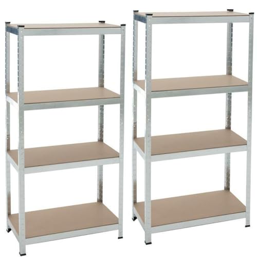 RILOOP Lagerregal Schwerlastregal Werkstattregal 2er Set Steckregal 160x80x40 cm Keller von RILOOP