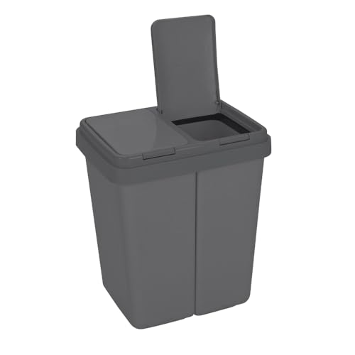 RILOOP Müllbehälter Kunststoff Mülleimer Abfalleimer Mülltrennsystem 2x25 L von RILOOP