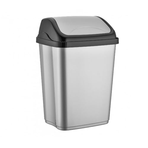 RILOOP Mülleimer Abfalleimer mit Deckel/Schwingdeckel für Küche Bad Abfallbehälter (10L) von RILOOP