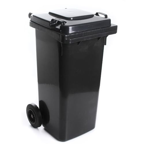RILOOP Mülltonne Müllbehälter 120L 240L mit Deckel Abfallbehälter Abfalltonne wählbar (Graphit) von RILOOP