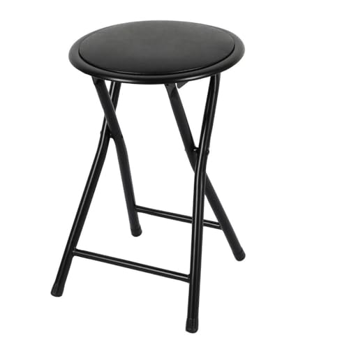 RILOOP Sitzhocker Küchenhocker Rundhocker Klappbar Falthocker Schwarz Neu von RILOOP