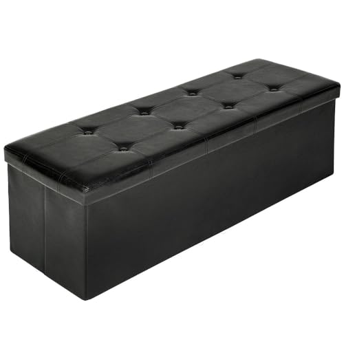 RILOOP Sitzhocker mit Stauraum Sitztruhe faltbar Aufbewahrungsbox 100kg belastbar von RILOOP