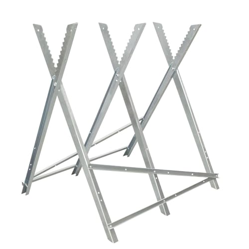 Sägebock Kettensäge Brennholz Holzsägebock klappbar Holzbock verzinkt Sägehilfe (V1-3-fach) von RILOOP