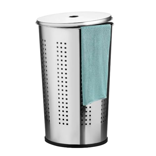 Wäschebox Wäschekorb Wäschetonne Edelstahl mit Deckel 50 Liter Wäschebox Wäschekorb Wäschetonne Edelstahl mit Deckel 50 Liter von RILOOP
