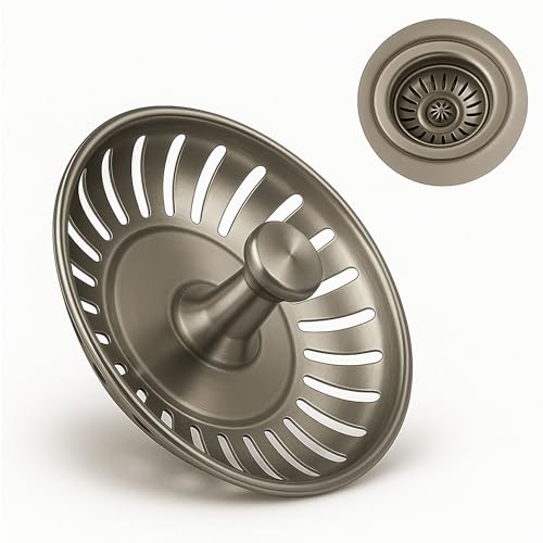 Rimex Siebkörbchen für Waschbecken Spüle Siebkorb 80 mm, Abflusssieb mit Abnehmbarer Gummidichtung, Ø 55 mm Gummi, Höhe 30 mm von RIMEX SKLEP INSTALATORA