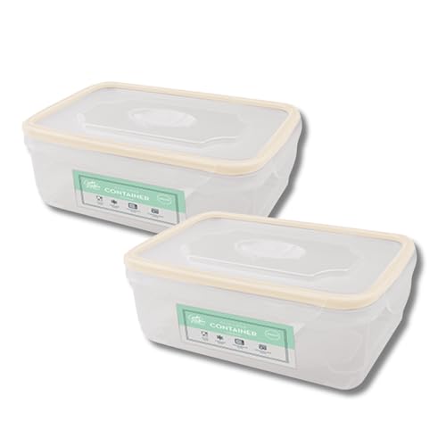 RINCS Essentials Clip-Verschlussbehälter, 450 ml, 2er-Pack, Dampfventildeckel, rechteckiger Lebensmittelbehälter, luftdicht, wasserdicht und spülmaschinenfest, wiederverwendbare Snackbox, RINCS Essentials Clip-Verschlussbehälter, 450 ml, 2er-Pack, Dampfventildeckel, rechteckiger Lebensmittelbehälter, luftdicht, wasserdicht und spülmaschinenfest, wiederverwendbare Snackbox, von RINCS Essentials