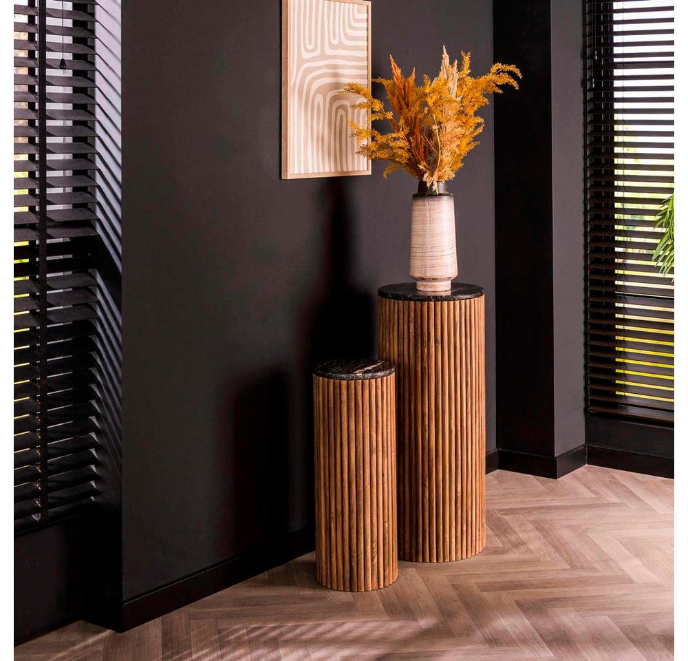 RINGO-Living Beistelltisch Beistelltisch Naika aus Akazienholz in Natur 2er Set, Möbel von RINGO-Living