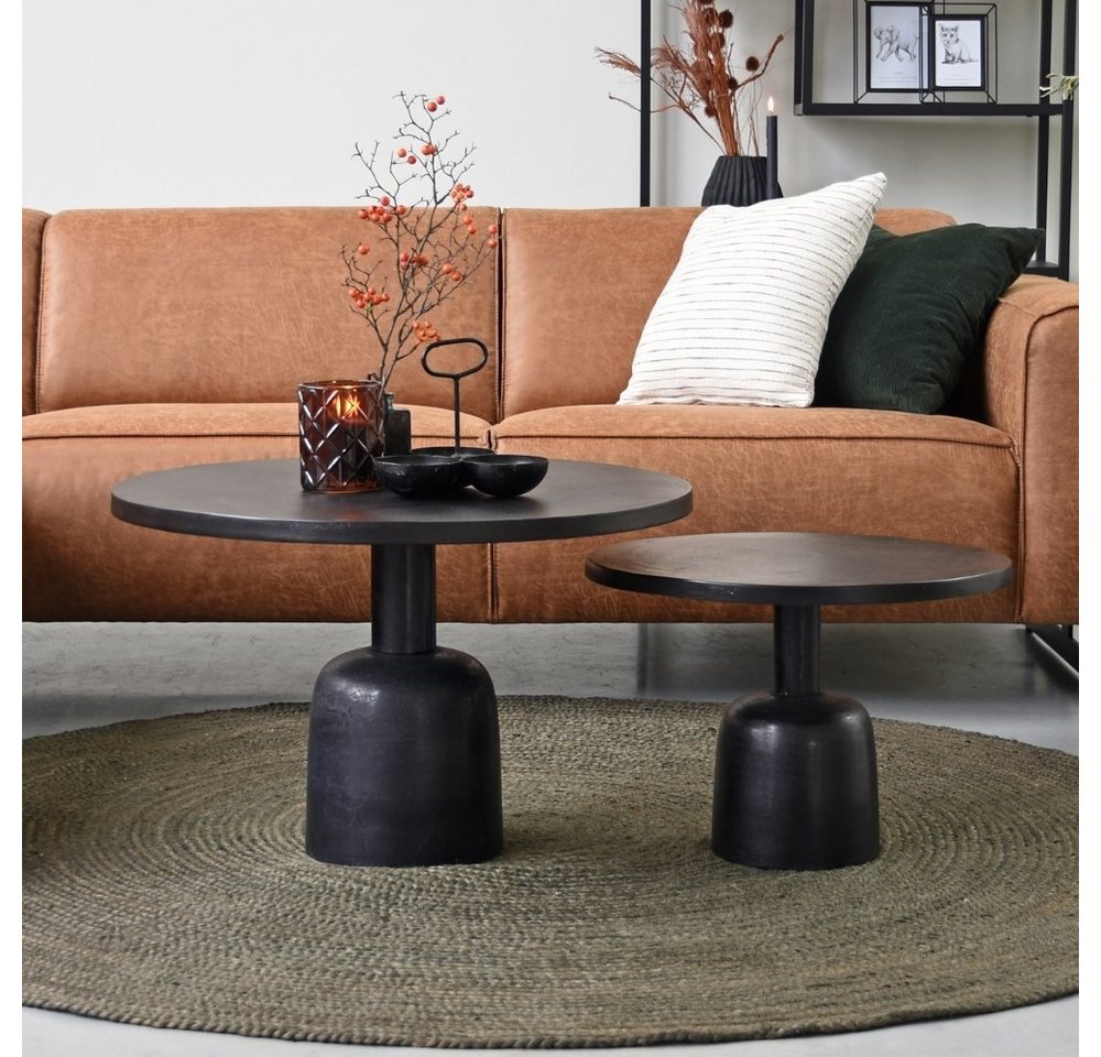 RINGO-Living Beistelltisch Couchtisch Aoloa in Schwarz aus Metall 2er-Set 450x700mm, Möbel von RINGO-Living