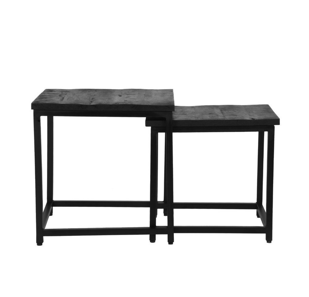 RINGO-Living Beistelltisch Couchtisch Kalama in Schwarz aus Mangoholz 450x450x450mm, Möbel von RINGO-Living