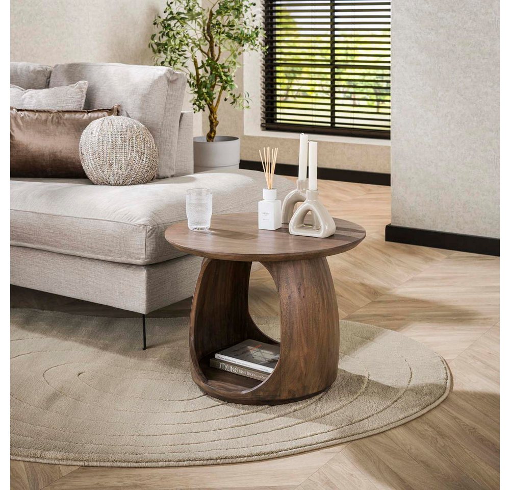 RINGO-Living Couchtisch RINGO-Living Beistelltisch Florent aus Akazienholz in Natur-dunkel von RINGO-Living