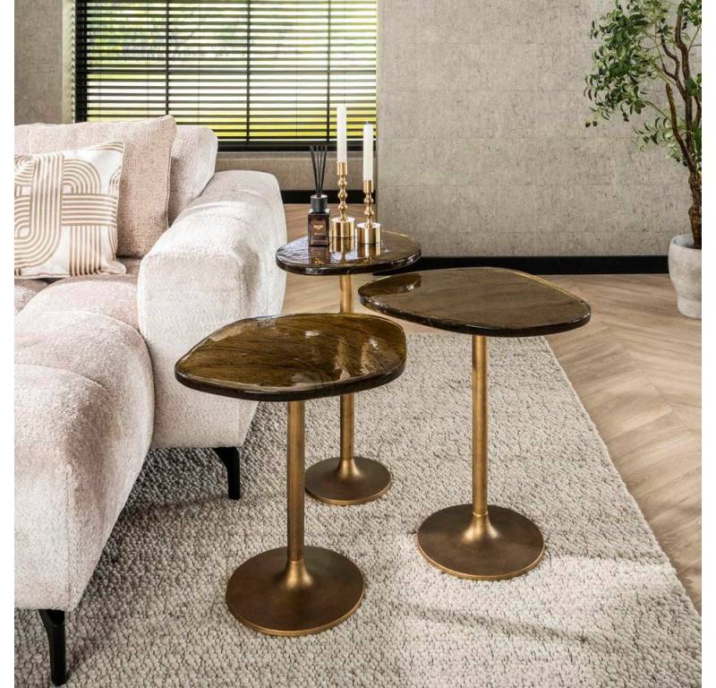 RINGO-Living Couchtisch RINGO-Living Beistelltisch Kahiau aus Glas in Gold von RINGO-Living
