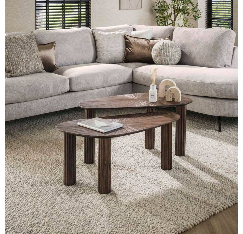 RINGO-Living Couchtisch RINGO-Living Couchtisch Callisto I aus Teakholz in Natur-dunkel 2er von RINGO-Living