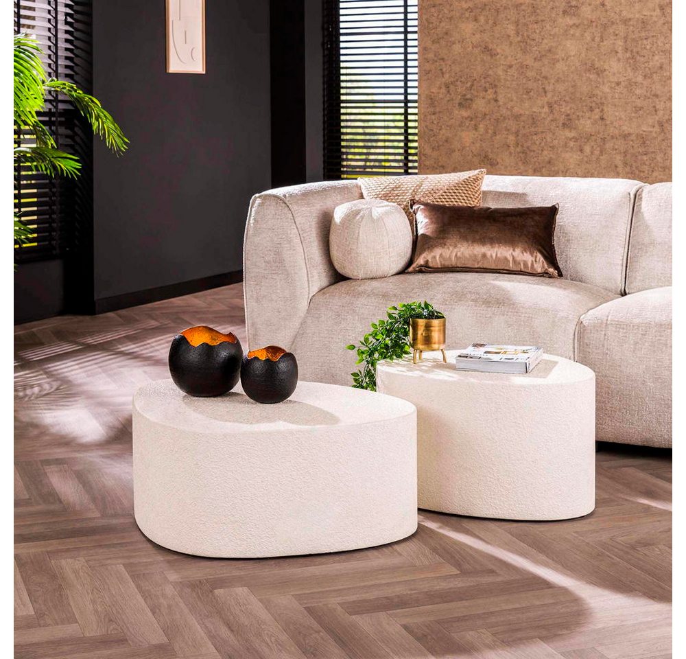 RINGO-Living Couchtisch RINGO-Living Couchtisch Delia in weißer Marmor-Komposit Optik 2er Set von RINGO-Living