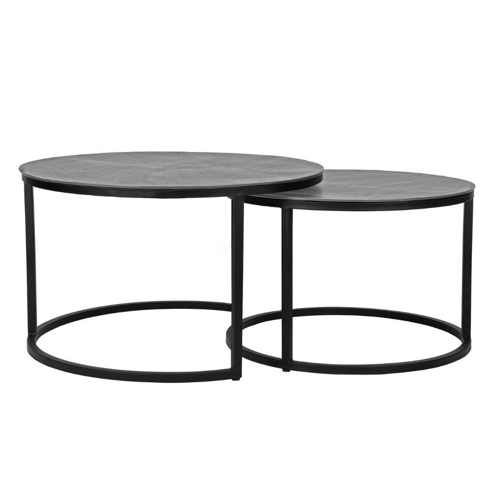 RINGO-Living Couchtisch Vada in Altsilber aus Metall 2er-Set 450x750mm von RINGO-Living