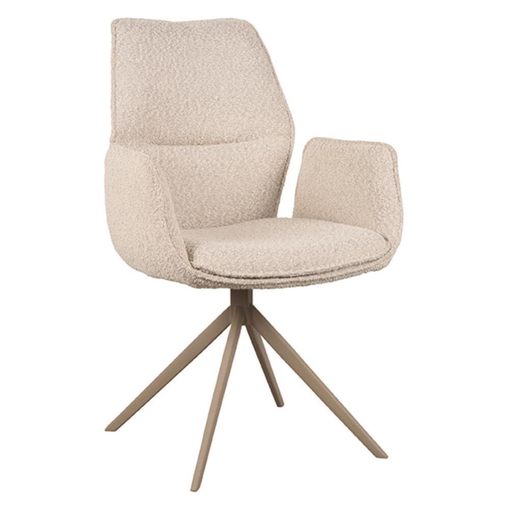 RINGO-Living Esszimmerstuhl Melisa in Creme Boucle und Taupe von RINGO-Living