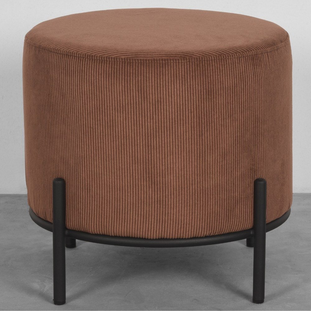 RINGO-Living Hocker Healani in Rostfarbig aus Cord 410x460mm von RINGO-Living