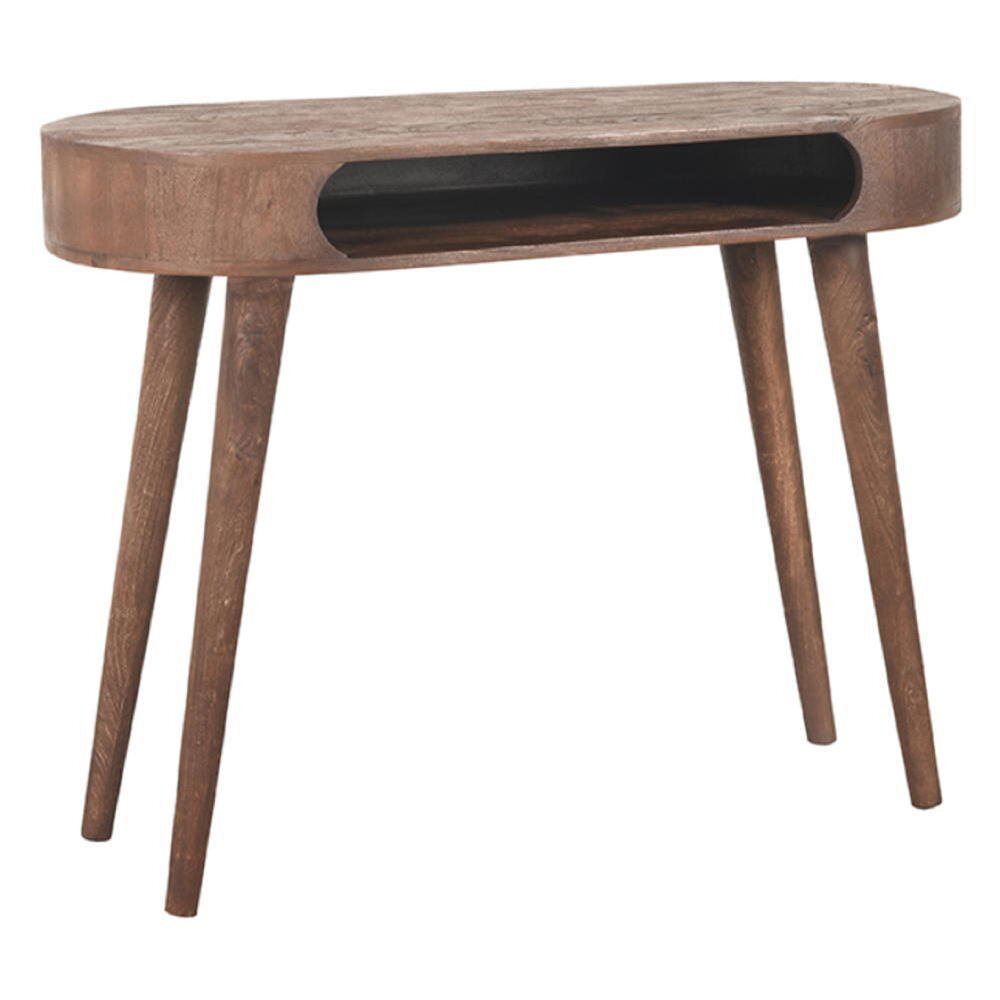 RINGO-Living Massivholz Schreibtisch Belana in Natur-dunkel aus Mangoholz von RINGO-Living