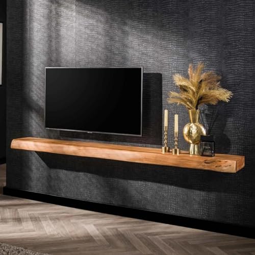 RINGO-Living Massivholz Sideboard TV Lowboard Leslie Akazienholz TV Regal, Sideboard Industrial Style TV Board, Konsolentisch, Sideboard Holz massiv, TV Schrank, Fernsehschrank Wohnzimmer, Kommode von RINGO-Living