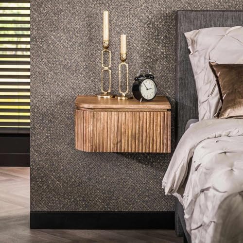 RINGO-Living Nachttisch 2er Set mit Schublade & Ablage - Vintage Beistelltisch für Dein Bett - Schwebender Nachttisch Boxspringbett 2er Set zum einhängen - Kleiner Holz Tisch für Dein Schlafzimmer RINGO-Living Nachttisch 2er Set mit Schublade & Ablage - Vintage Beistelltisch für Dein Bett - Schwebender Nachttisch Boxspringbett 2er Set zum einhängen - Kleiner Holz Tisch für Dein Schlafzimmer von RINGO-Living
