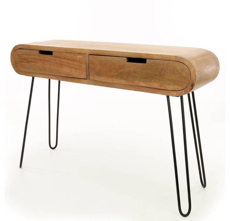 RINGO-Living Schubkastenkommode RINGO-Living Massivholz Kommode Sanoe mit 2 Schubladen in von RINGO-Living