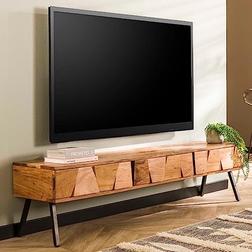 RINGO-Living Sideboard TV Lowboard Noelani, Sideboard Industrial Style TV Board, Konsolentisch rustikal, Sideboard Holz massiv, TV Schrank, Fernsehschrank Wohnzimmer & Schlafzimmer, TV Tisch Ablage von RINGO-Living