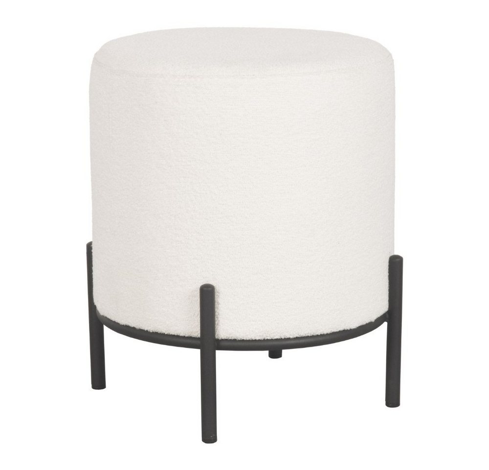 RINGO-Living Stuhl Hocker Healani in Elfenbein aus Stoff 480x410mm, Möbel von RINGO-Living