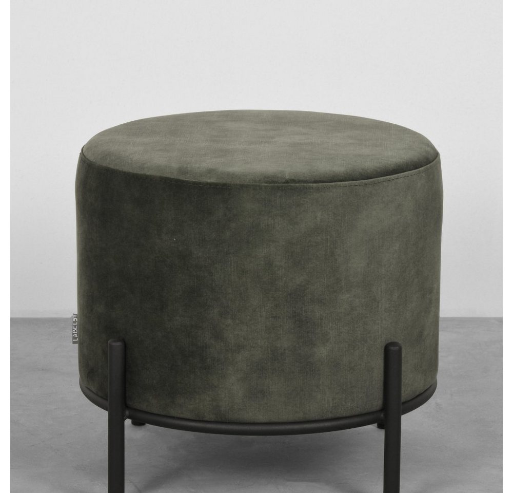 RINGO-Living Stuhl Hocker Healani in Hunter-Grün aus Velours 410x460mm, Möbel von RINGO-Living