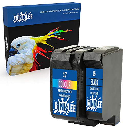 RINKLEE Wiederaufbereitete Tintenpatrone für HP 15 17 XL kompatibel mit HP Deskjet 816c 825c 825cvr 825cxi 827 840c 841c 842c 843c 845c 845cse 845cvr 845cxi 848c | 1 Schwarz, 1 Farbig RINKLEE Wiederaufbereitete Tintenpatrone für HP 15 17 XL kompatibel mit HP Deskjet 816c 825c 825cvr 825cxi 827 840c 841c 842c 843c 845c 845cse 845cvr 845cxi 848c | 1 Schwarz, 1 Farbig von RINKLEE
