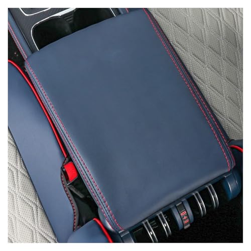RINKTEEA Blendenverkleidung Für BYD Für Atto 3 2022 2023 Leder Auto Armlehne Matte Innenraum Auto Aufbewahrungsbox Staubdicht Kissenbezug(Blau) von RINKTEEA