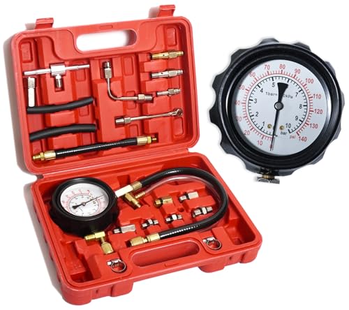 RIODEMBO Kraftstoffdruck-Tester Kit, 0-140 PSI /0-10 bar Universal Kraftstoffdruckprüfer Kraftstoffeinspritzpumpe Druckmessgerät für Auto LKW Auto Motorrad ect. Satz RIODEMBO Kraftstoffdruck-Tester Kit, 0-140 PSI /0-10 bar Universal Kraftstoffdruckprüfer Kraftstoffeinspritzpumpe Druckmessgerät für Auto LKW Auto Motorrad ect. Satz von RIODEMBO