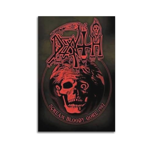 RIOEPURRT Metallposter "Death (Metallica"), 20,3 x 30,5 cm, Schlafzimmer- und Wohnzimmerdekoration von RIOEPURRT