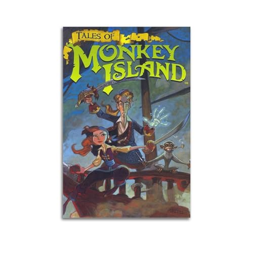 RIOEPURRT Poster "The Legend of Monkey Island", dekoratives Gemälde, Leinwand, Wandposter und Kunstdruck, moderne Familienschlafzimmer-Dekoration, Poster, 30 x 45 cm von RIOEPURRT